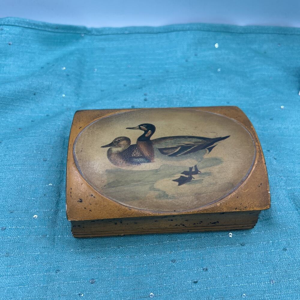 Vintage BORGHESE ~ Trinket box with lid, Duck Theme
